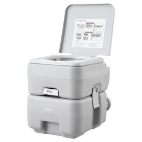Portable Toilet for Camping, Porta Potty with Carry Bag, 5.3 Gal Waste Tank & 3.2 Gal Flush Tank, Push-Button Pressurized Flush Commode Portable Toilet for Camping, Porta Potty with Carry Bag, 5.3 Gal Waste Tank & 3.2 Gal Flush Tank, Push-Button Pressurized Flush Commode